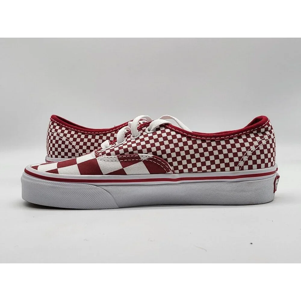 Vans Authentic Mix‎ Checker Womens Shoes Chili Pepper True White Size 5
